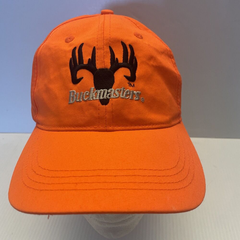 BUCKMASTERS Blaze Orange Embroidered Deer Adjustable Cap Hunting High Visibility